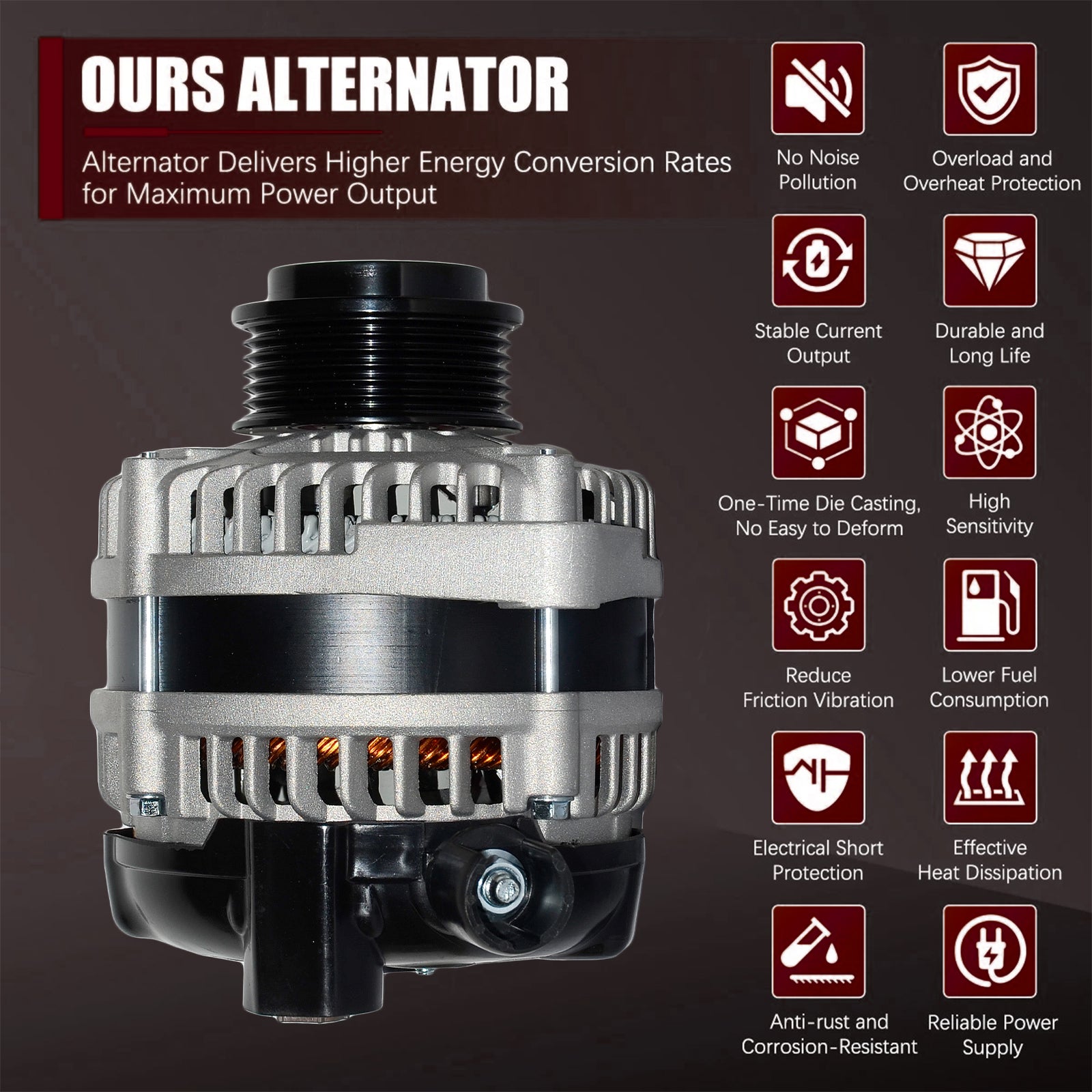 Zevyle Alternator - Fits 2011-2015 Honda Pilot, 2011-2013 Honda Odyssey 3.5L V6