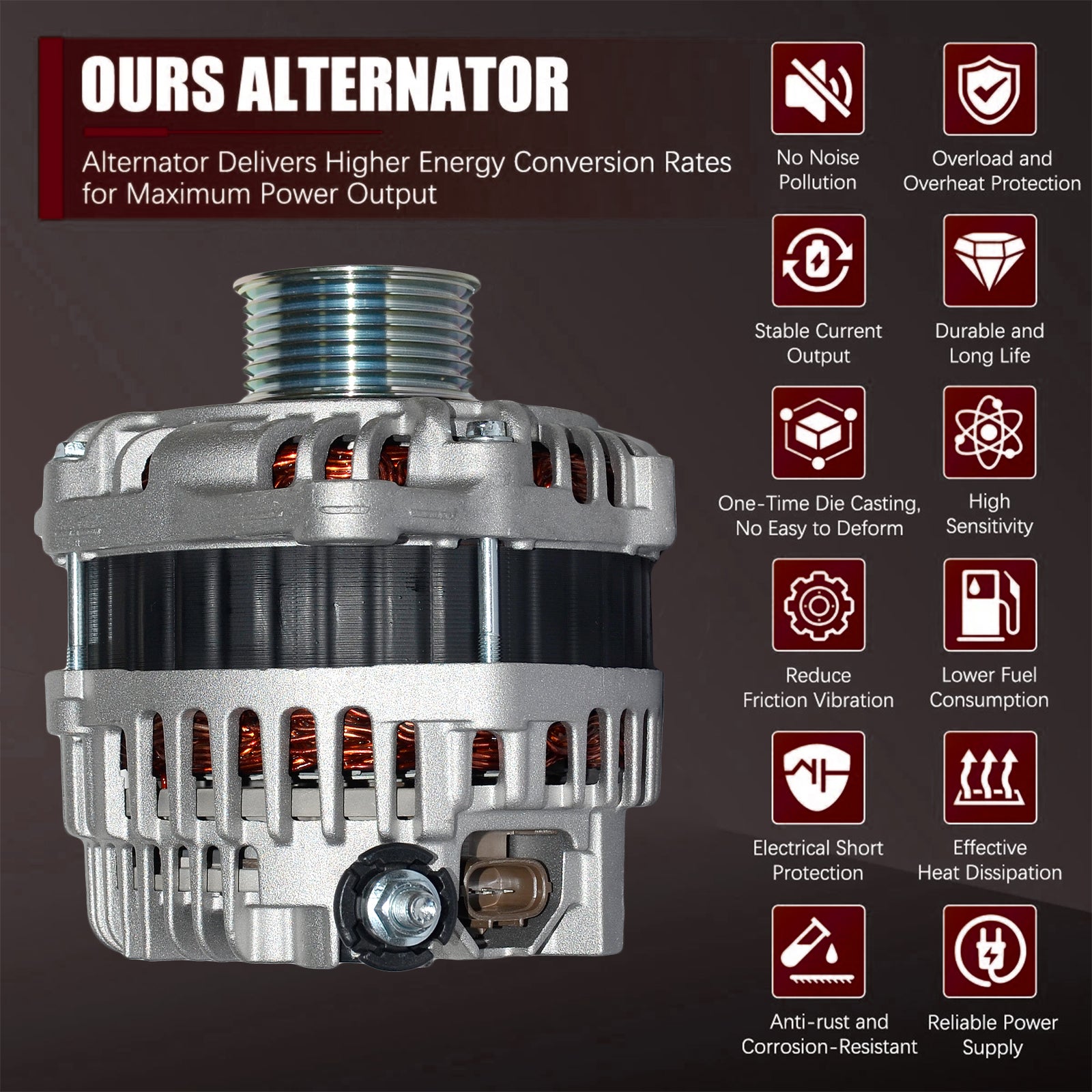 Zevyle Alternator - Fits 2006-2016 Nissan Altima, Maxima, Murano, Pathfinder, Quest 3.5L