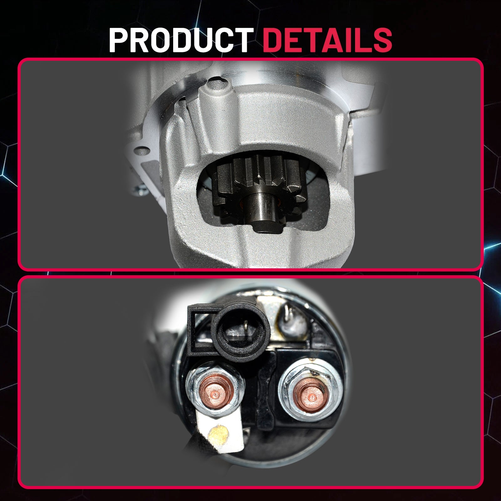 Zevyle Starter Motor - Fits 2001-2006 Hyundai Santa Fe, 2004-2006 Kia Amanti 2.7L & 3.5L