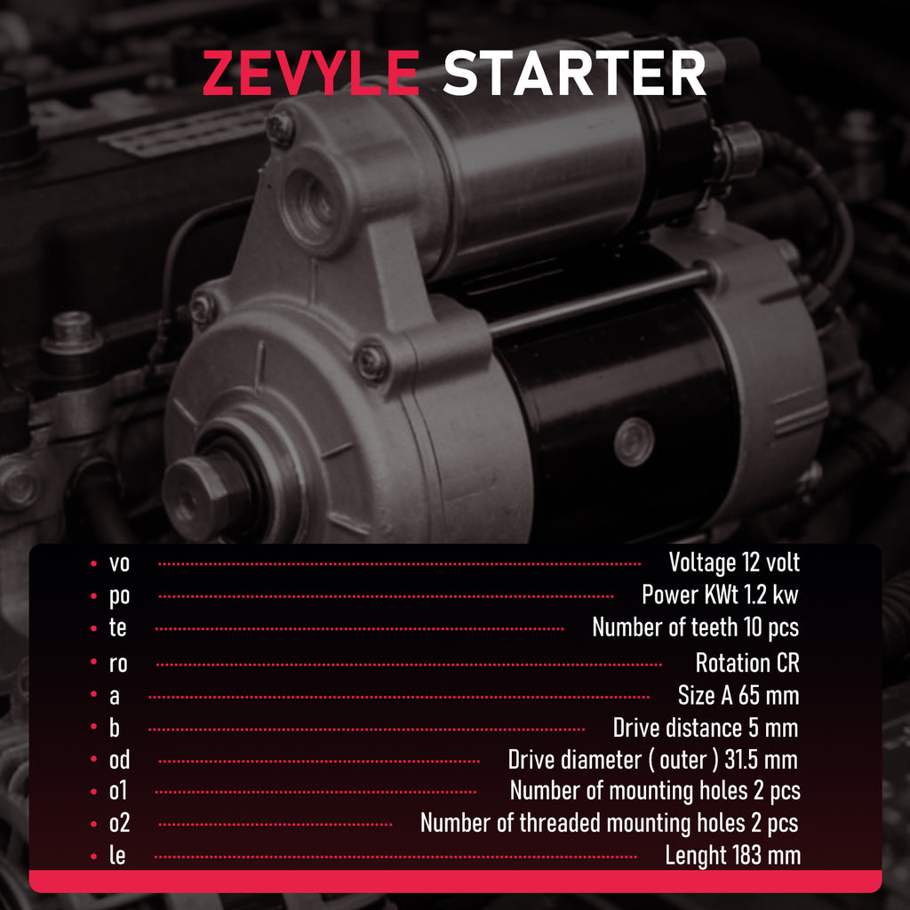 Zevyle Heavy-Duty Starter - Fits 2005-2010 Jeep Grand Cherokee, Commander 3.7L & 4.7L